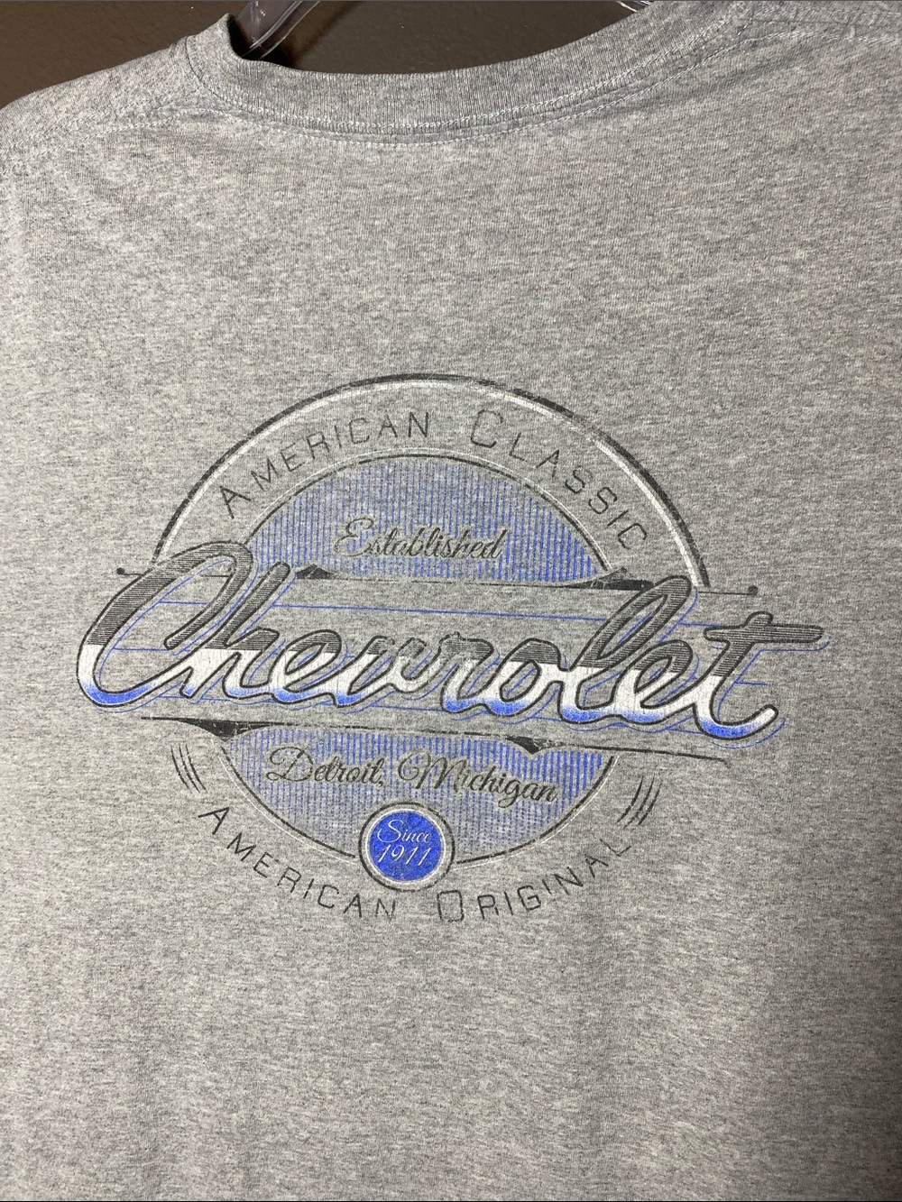 Chevrolet Light Gray Logo Short-Sleeve Med-Weight Tee XL - Tagless